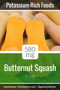 Butternut Squash: 580 mg Potassium