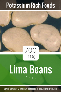 Lima Beans: 700 mg Potassium