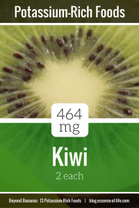 Kiwi: 464 mg Potassium